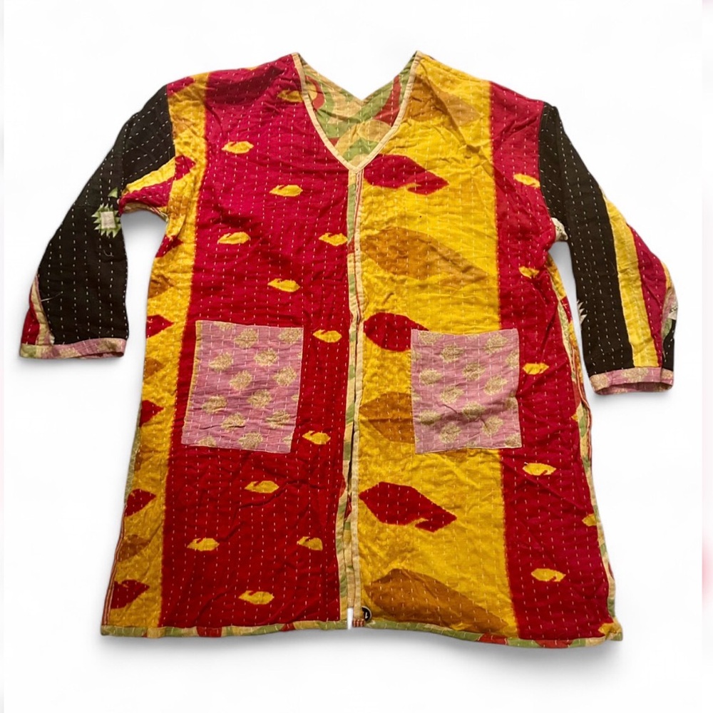 Colorful Kantha Long Sleeve Tunic